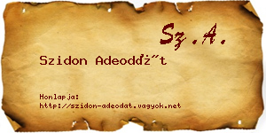 Szidon Adeodát névjegykártya